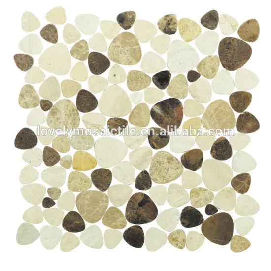 Indoor Decoration Backsplash Nature Pebble Stone Mosaic