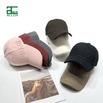 ALLCH Version Unisex Casual Street Autumn Ripped Baseball Cap