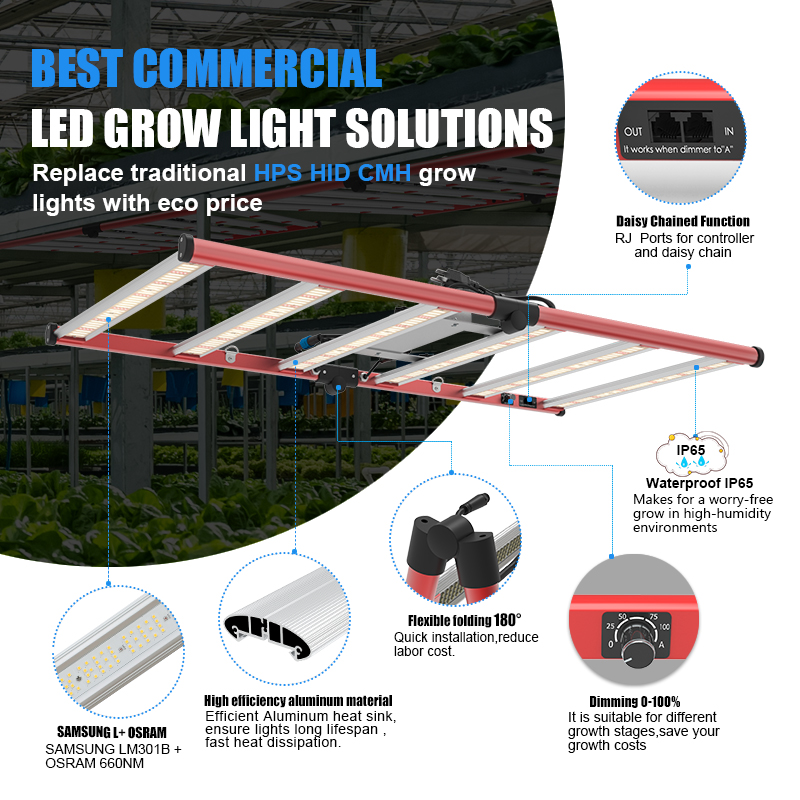 Melhor LED de aranha de luz solar 320W barato Crescer luz