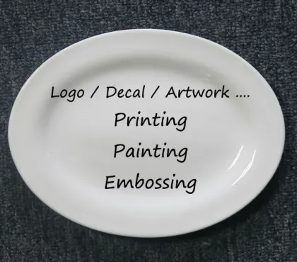 Custom Ceramic Porcelain Fine Bone China Oval Plate Dish For Restaurant Hotel