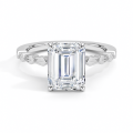 5 CARAT မြ Elererd ဖြတ် Lab Diamond Solitaire လက်စွပ်