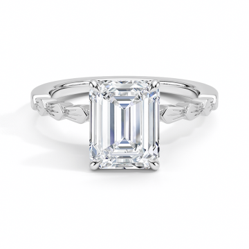 5 CARAT မြ Elererd ဖြတ် Lab Diamond Solitaire လက်စွပ်
