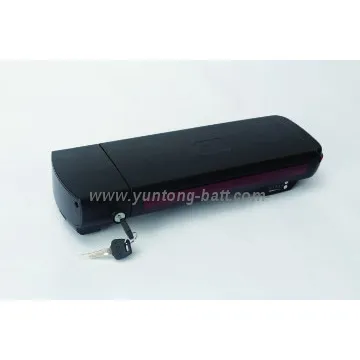 36V 10.4Ah electronic bicycle battery for rear rack,li-lithium battery