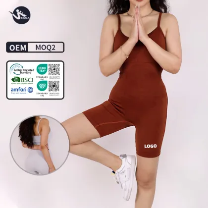 Women's Wholesale Hot Selling Backless Shorts Jumpsuit for Yoga and Workouts