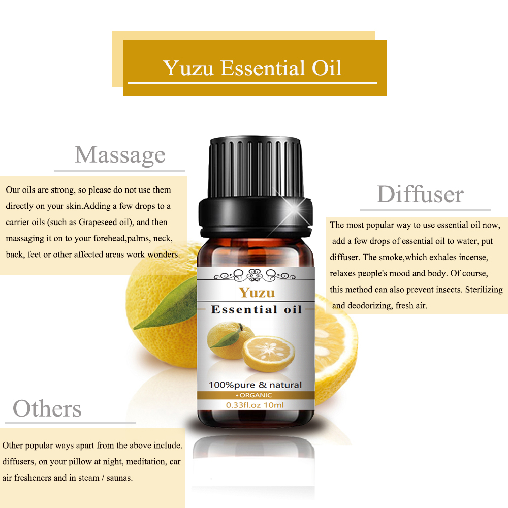 10ml 100% Pure Natural Organic Japanese Yuzu Essential Oil