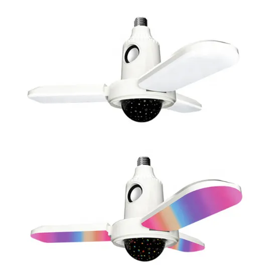 RGB Three-Leave Fan Shaped Led Bulb