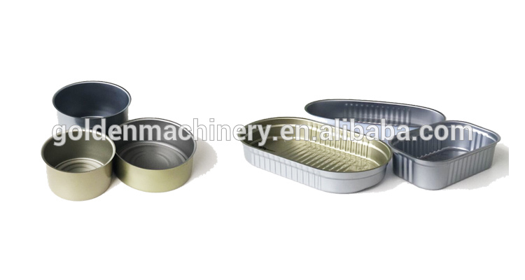 tuna oval aluminum tin can for food canning fish box making machine production line