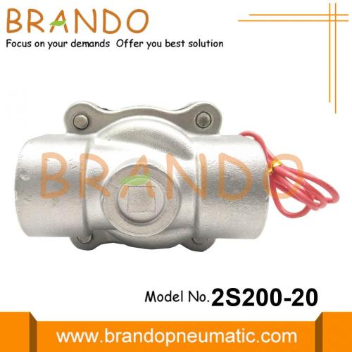 2S200-20 Válvula Solenoide de Acero Inoxidable de 3/4 &#39;&#39; 110VAC 220VAC