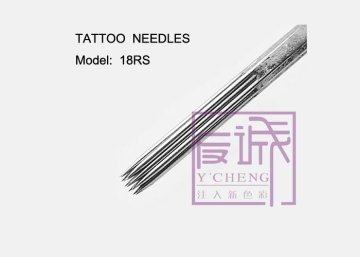 304l Stainless Steel 3rs Pre-made Sterile On Bar / Round Shading Tattoo Machine Needles