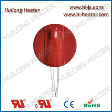 Round silicone flexible thin heater breathing machine