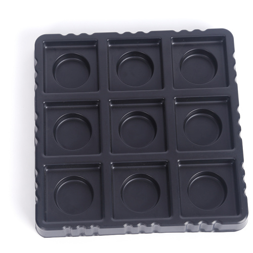 PET plastic black chocolate packaging tray inserts