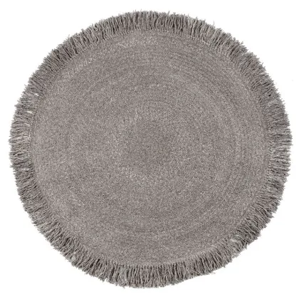 natural wool braided round carpets rug