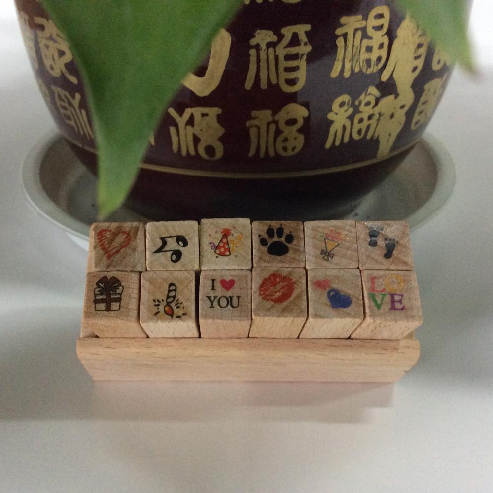 طوابع خشبية كارتون الاطفال مجموعة الطوابع