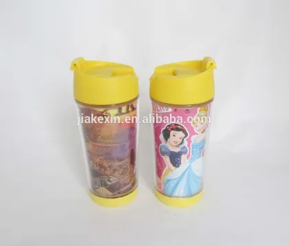 Personalized plastic kids mugs kids drinking cup thermos mug