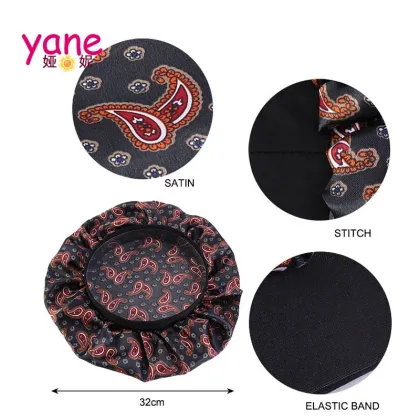 Custom Paisley Pattern Women Satin Durag Headwear Accessory