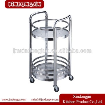 QRC-2 stainless steel rolling liquor serving cart