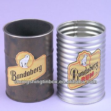 Round tin can/Round tin pencil holder