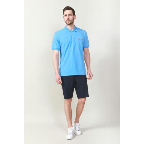 Poly Cotton Plain Dye Polo Shirts MEN'S KNIT BLUE COLOR PLAIN DYED POLO Supplier