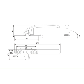 Anahtarsız Kanatlı Pencere Kolu