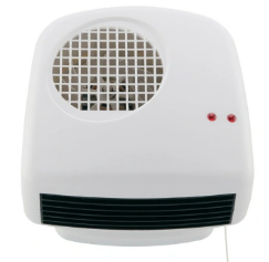 Down flow fan heater for bathroom