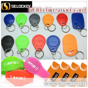 Plastic M1 rfid key tag/waterproof bracelet/ wristband
