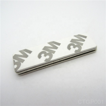 Factory Supply Strong Fastener 45x13mm Rectangle Metal Magnetic Name ID Badge Holder with Adhesive