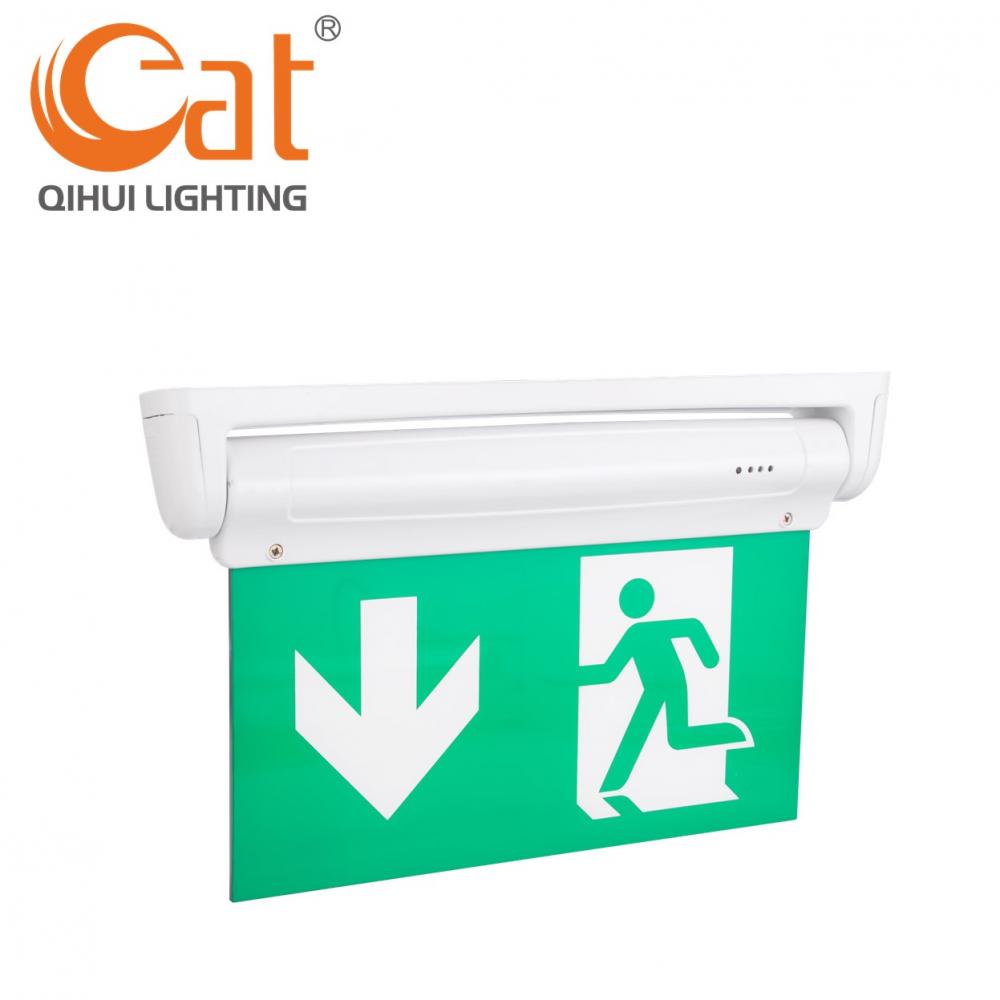 Fire Exit Sign LED Emergency Light With Battery