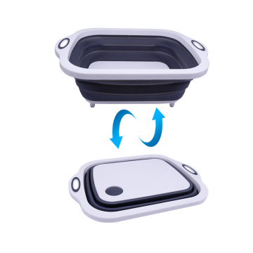 High-Quality, Multi-Purpose Silicone Folding Camping Cutting Board and Bucket: Ideal for Indoor and Outdoor Use