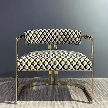 Gold stainless living room armchairs
