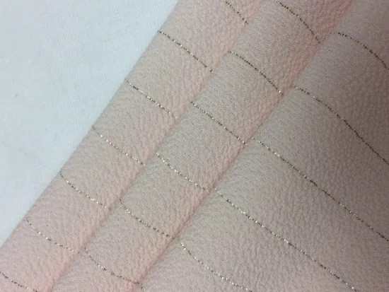 Polyester Bubble With Silver Lurex Solid Fabric