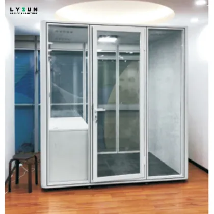 Modern Soundproof Meeting Phone Booth for Work and Recording