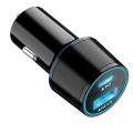 Penyesuai Pengecas Kereta USB Mini dengan LED Biru