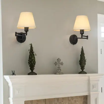 Dimmable Swing Arm Wall Lamp Plug-In Wall Light