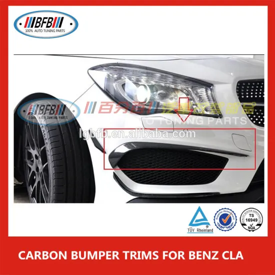Carbon Fiber Front Bumper Trims For Mercedes CLA45 200 250