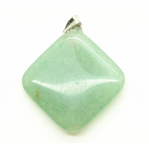 Rhombus Shape Green Aventurine pendant