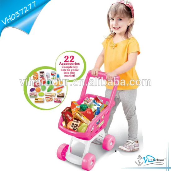 Interesting Supermarket Children Shopping Cart Shopping Trolley Toy Child Supermarket Cart