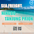 Service international de fret de mer de Ningbo à Tanjunk Priok
