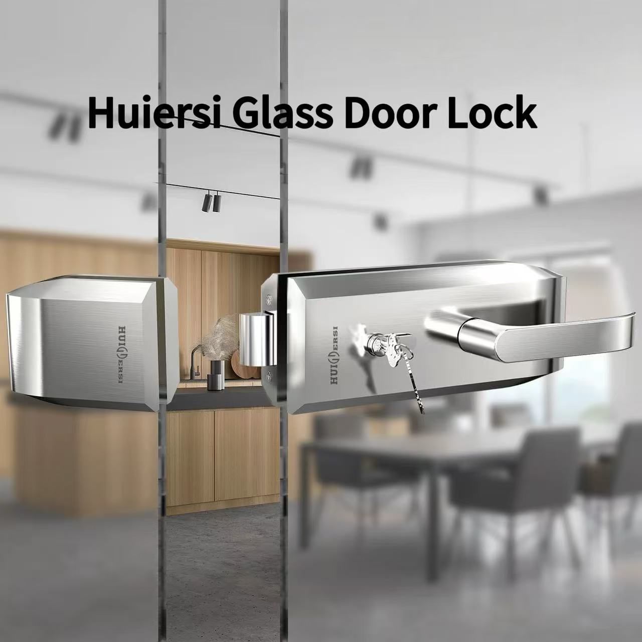 Glass door lock
