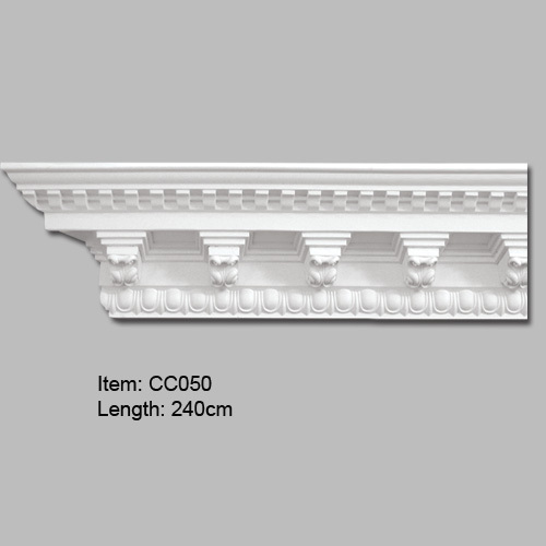 Moulures décoratives dentelées en polyuréthane