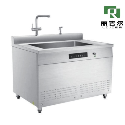 Sprudelsystem mit einem Tank zur Reinigung von Küchenzutaten