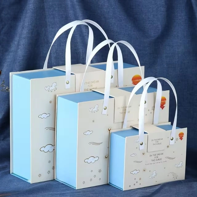 Boîte en forme de livre avec boîte en carton de fermeture magnétique Sac d'emballage personnalisé Logo imprimé personnalisé sur mesure personnalisé