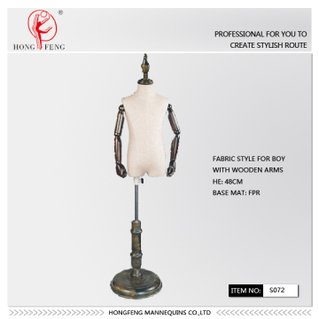 Child bust dummy with fabric covering