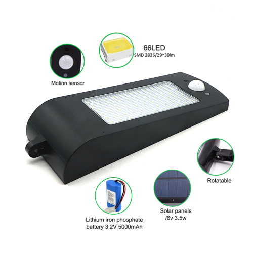 1000lm Solar Security Light With Remote 66Led
