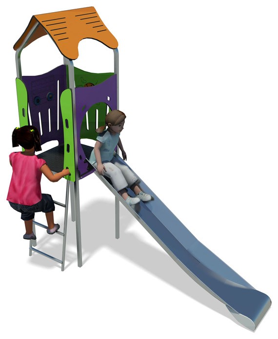 outdoor play structures slide for small yards