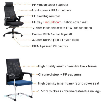 Schwarzer Drehleistung -Mesh Office Stuhl