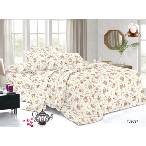 Dobby Floral Printed Polyester Voile Bedding Set Sheets