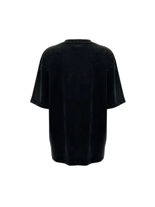 Black washed short sleeved shirt