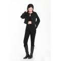 Damen schwarze gewebte Jacke