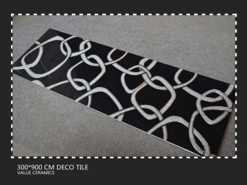 30*90cm black and white decorative ceramic wall tile
