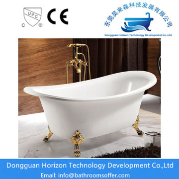 Double Ended Bathtub with Deck for Tap